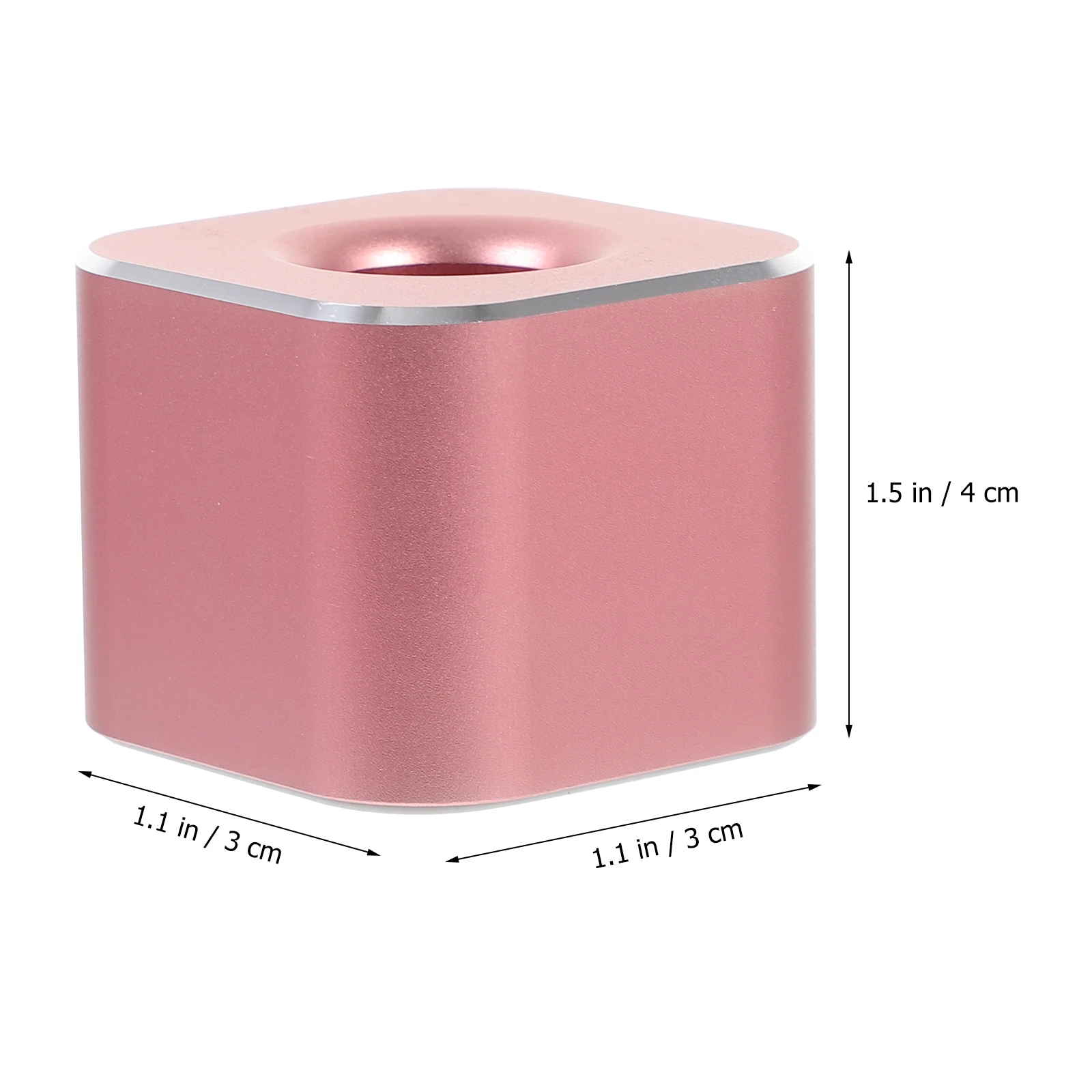 

Sturdy Aluminum Alloy Single Holder Metal Stand For Office Home Creative Cube Storage Rack Desktop Pen Cup For Ink Pens