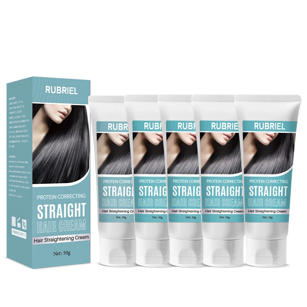 

5PCS Keratin Hair Straightening Cream Professional Protein Correction Hair Straightener Cream Fast Smoothing Repairs Damage Hair