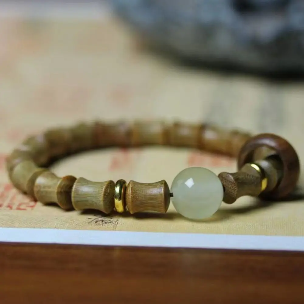 Style Jewelry Hand Rope Rosary Decoration Bracelet Evernight Bracelet Women Jewelry Accessories Green Sandalwood Hand Rings