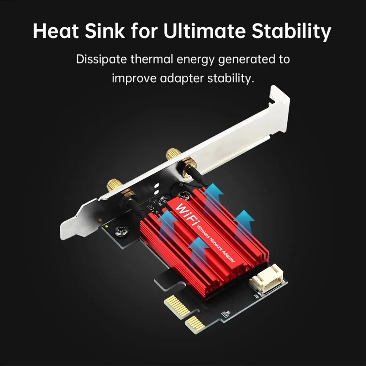 DT81 WiFi 5 RTL8822CE PCI-E Wireless Card 1200Mbps Bluetooth 5.1 Dual Band 2.4G/5GHz 802.11AC WiFi Adapter for PC Win 10/11