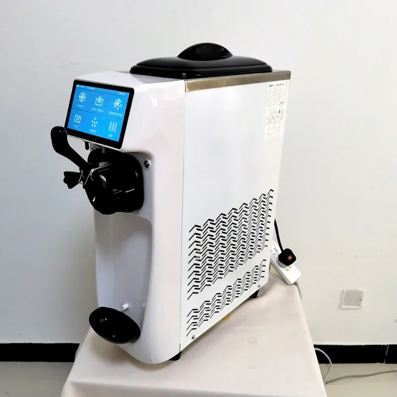 

Desktop Single Head Soft Ice Cream Maker With Pre-cooling Function Commercial Equipment for Fruit Flavor Frozen Yogurt Cone