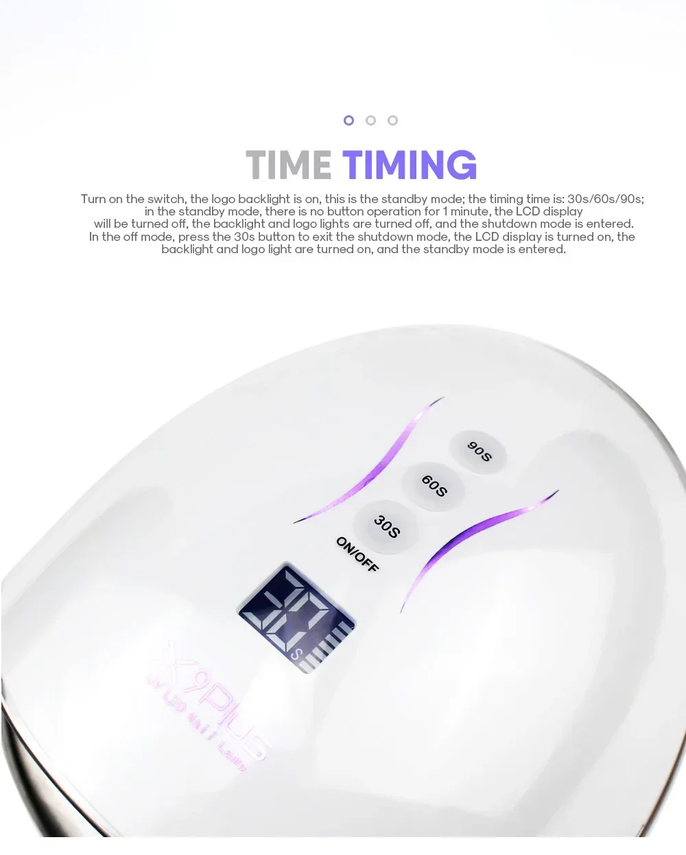 In Stock UV Led Gel Polish Curing Lamp Portable Nail Curing Dryer Lamp 48w for All Gel System