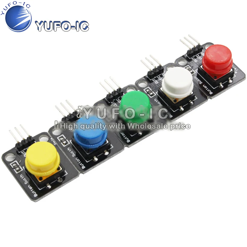 Electronic Building Block Large Button Module Button Module five-color Suit