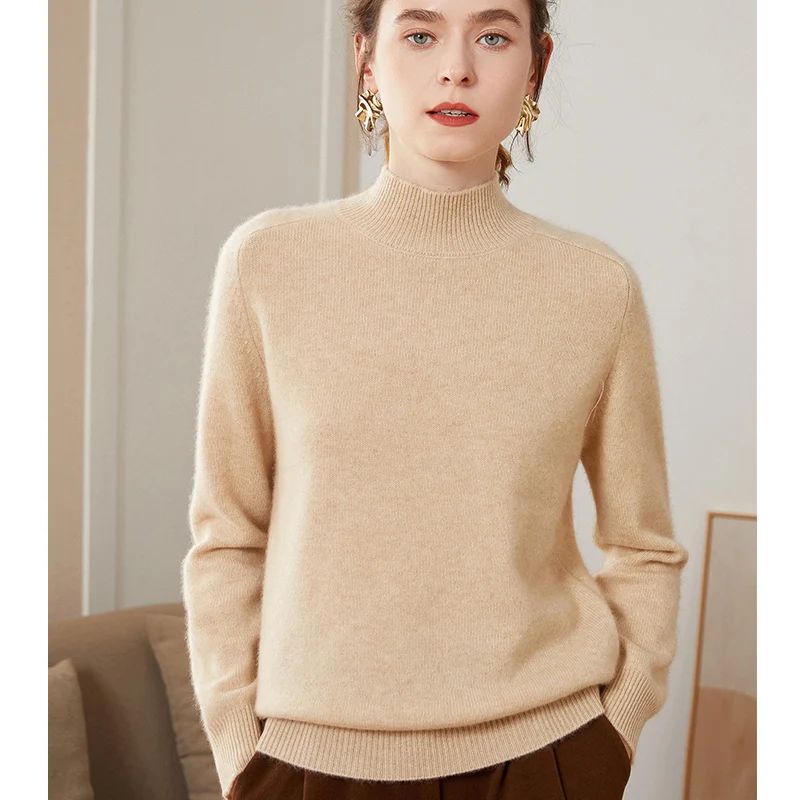 Hot Sale Women Sweater 100% Pure Cashmere Knitted Pullovers New O-Neck Female Fashion Knitwear 8 Colors Girl Clothes Lady Top