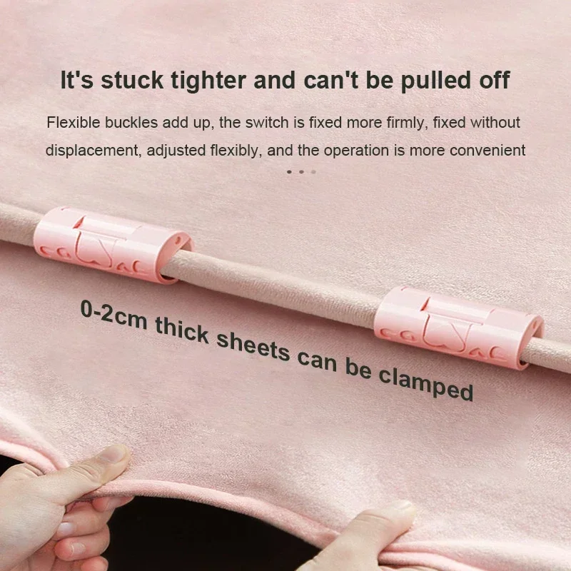 6/12Pcs Anti-Slip Clips, Bed Sheet Grippers, Mattress Fixing Clips, Curtain Blanket Clamp, Plastic Clothes Pegs, Washable Home