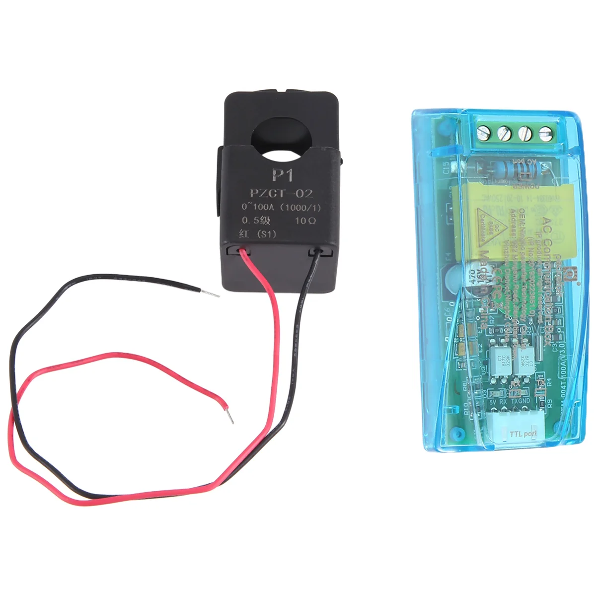 

Peacefair PZEM-004T 3.0 Version TTL Modbus-RTU Power Meter Kwh Meter AC Single Phase 100A Electric Volt Amp Frequency Power