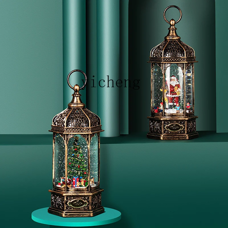 

FY Christmas rotatable Bluetooth snow music box crystal ball music box