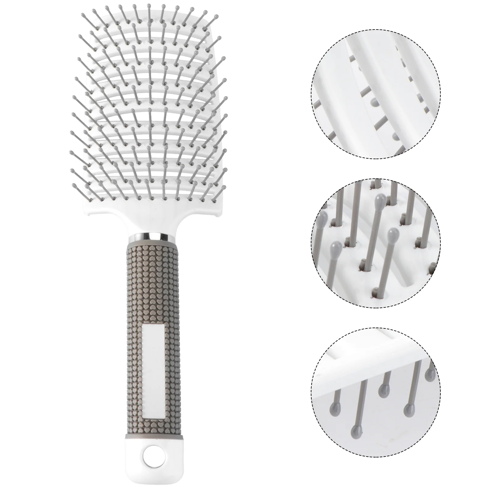 

1PC Curved Scalp Massage Comb Static-Free Hairbrush Detangling Brush Comb (White) scalp comb paddle hair comb