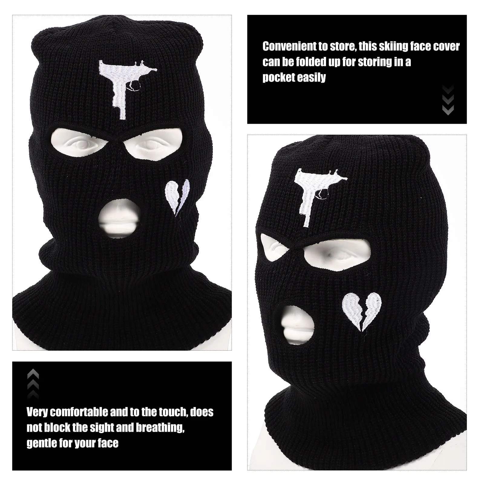 

Ski Balaclava for Men Men's Man Pass Mountain Protector Skiing Gear The