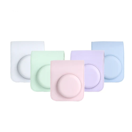 Imagen 2 del producto Funda de cuero PU para cámara Fujifilm Instax Mini 12, carcasa con correa para el hombro, novedad de 2023