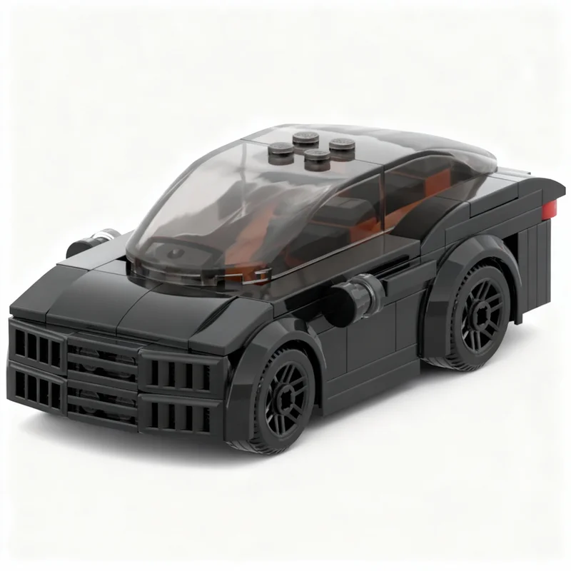 138 pièces MOC Voiture de sport classique moderne, Blocs de construction, Jouet d'architecture, Cadeaux de Noël, DIY Créatif, Éducation, Anniversaire, Enfants