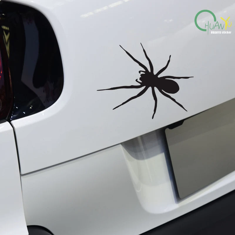 Hollow Car Stickers Cyberpunk Poison Flower Spider Black Widow Stickers Scratch Covering Waterproof Customization