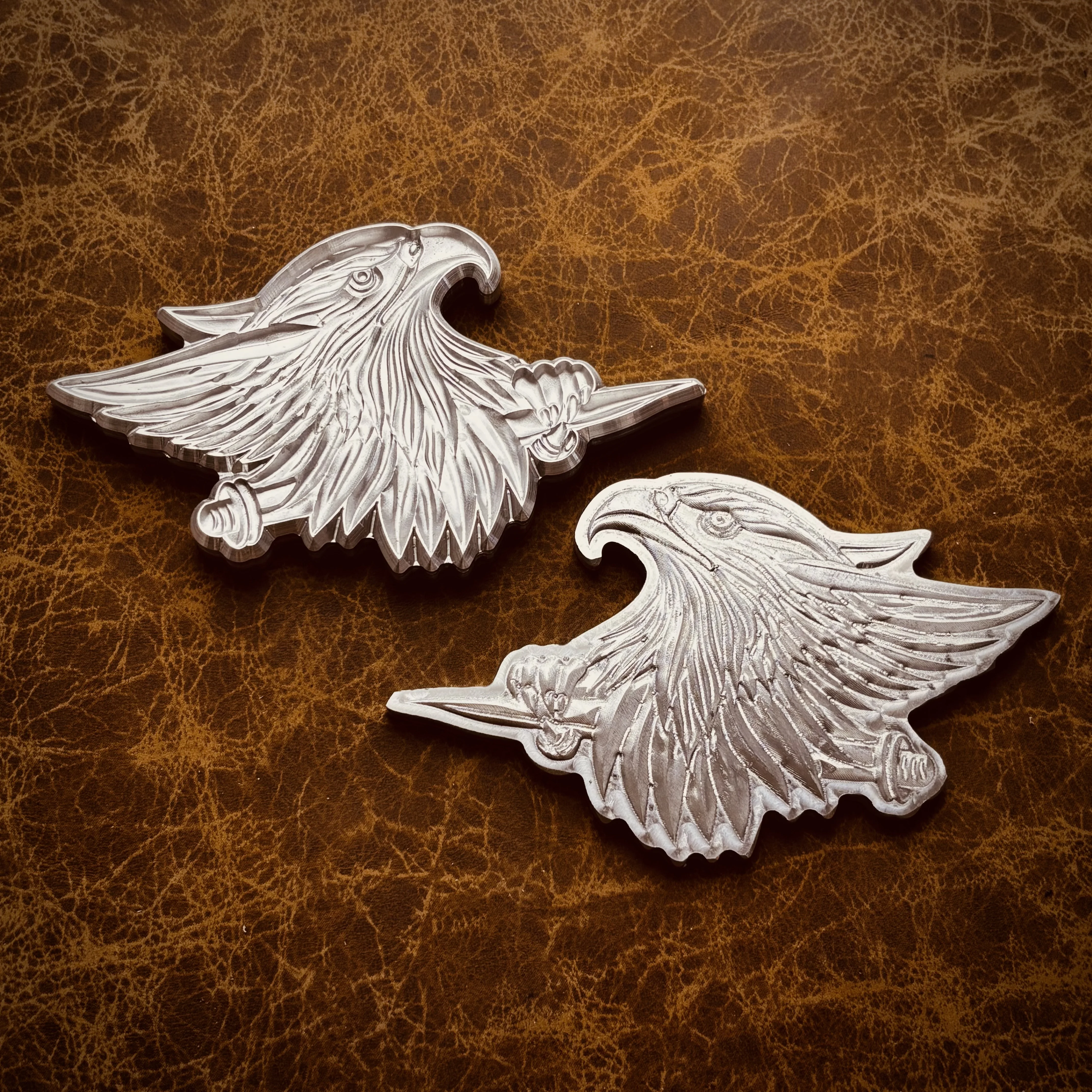3D Eagle Head Leather Embossing Stamp Metal Stamping Mold Hydraulic Pressure Stamps Leathercraft Carving Pressing Tool 9x14cm - view 5