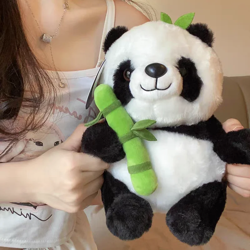 Bamboo Tube Panda Plush Toys Creative National Treasure Souvenirs Into Dolls Plushie Toys Doll Kawaii Peluche Childr