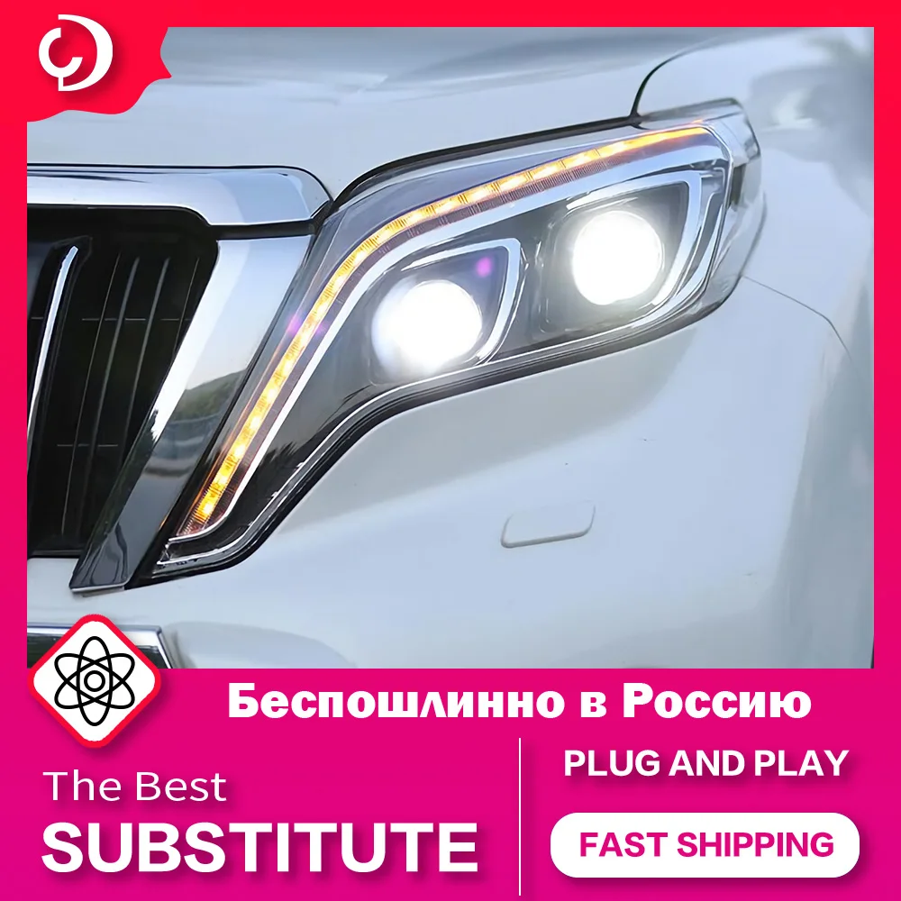 

AKD Car Styling Headlights for Toyota Land Cruiser Prado 2014-2017 LED DRL Head Lamp Led Projector Automotive Accessories