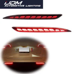 For Tesla Model Y 2020-2024 Car LED Rear Bumper Reflector Lights Function as Tail/Brake & Rear Fog Lamp Sequential Turn Signal