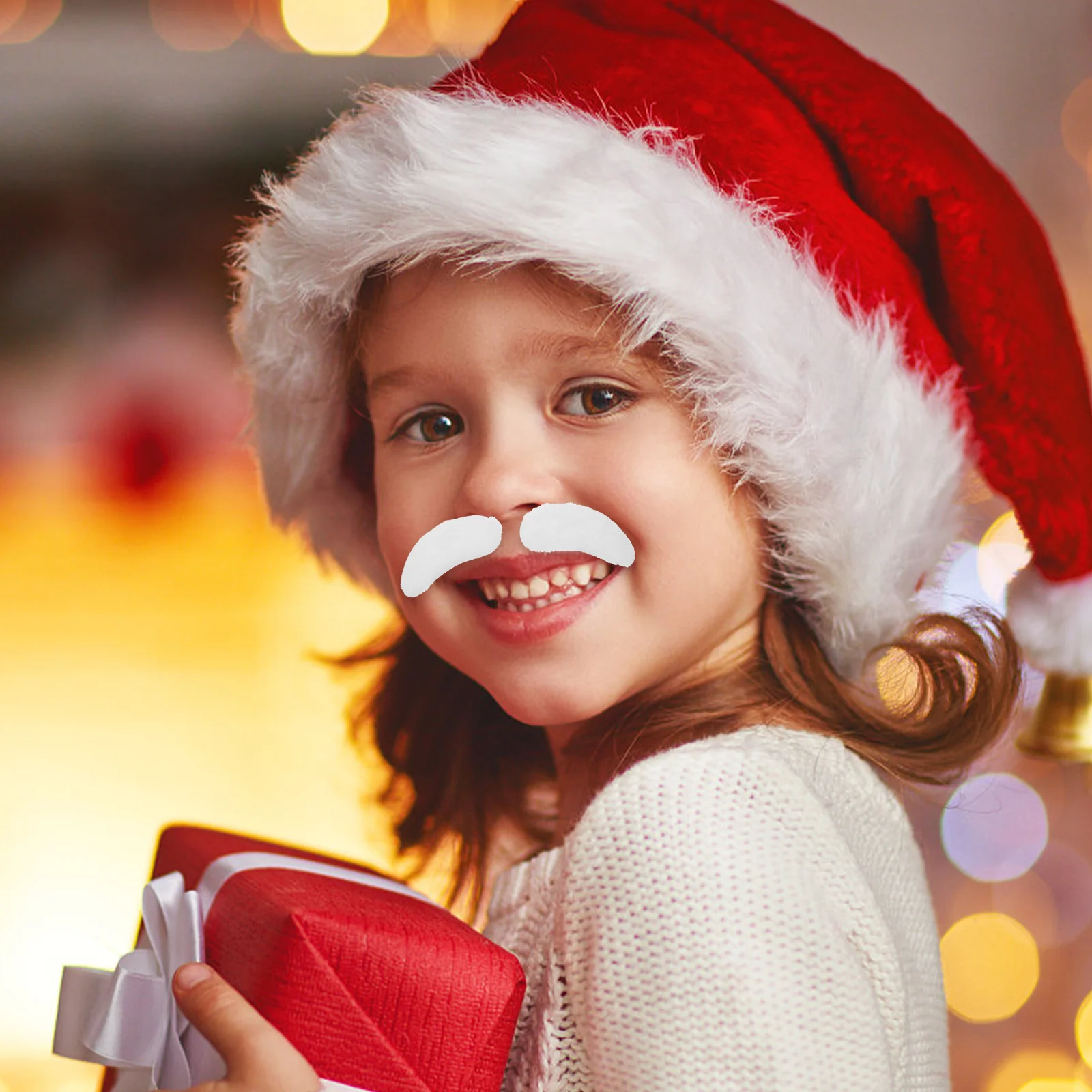 6 paia di decorazioni per sopracciglia finte Natale Cosplay Sopracciglio Prop Sopracciglia di Babbo Natale per feste in costume Puntelli per cabine fotografiche Spettacolo teatrale