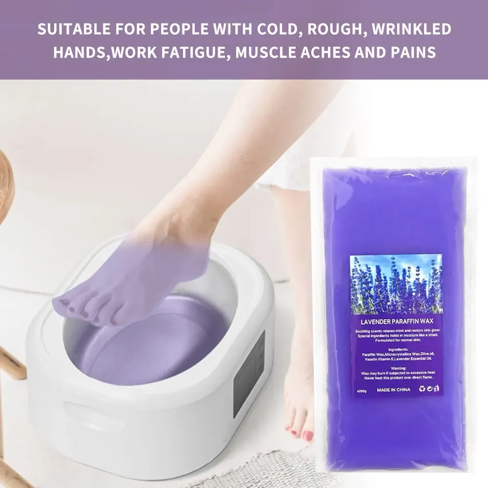 1pcs/2pcs Lavender Scented & Unscent Paraffin Wax Blocks for Hand and Feet Care Bath Dry Skin Moisturizing Nourish Whitening