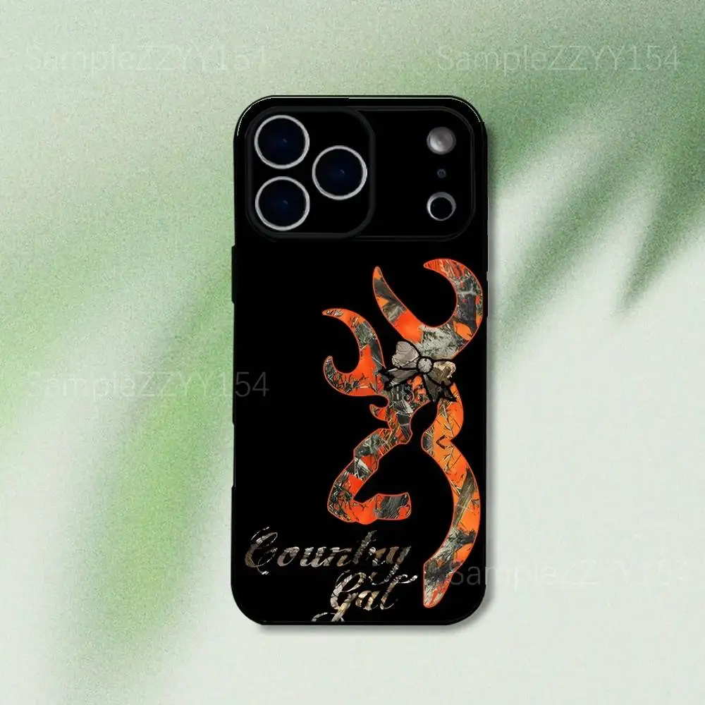 Чехол для телефона Cool B-BrowningS Huntings для iPhone 17,16,15,14,13,12,Pro,Max,Plus,E,SE4,Air,Mini Black Soft Funda