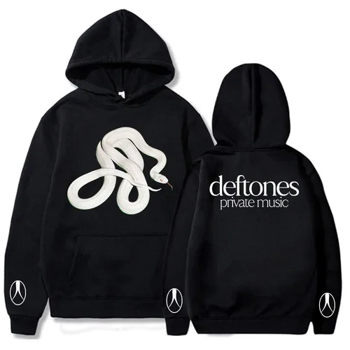 Imagen 2 del producto Sudadera con capucha de serpiente de música privada, sudaderas gráficas de banda Deftones, jerséis informales de lana para otoño para hombre, ropa de calle Unisex de manga larga