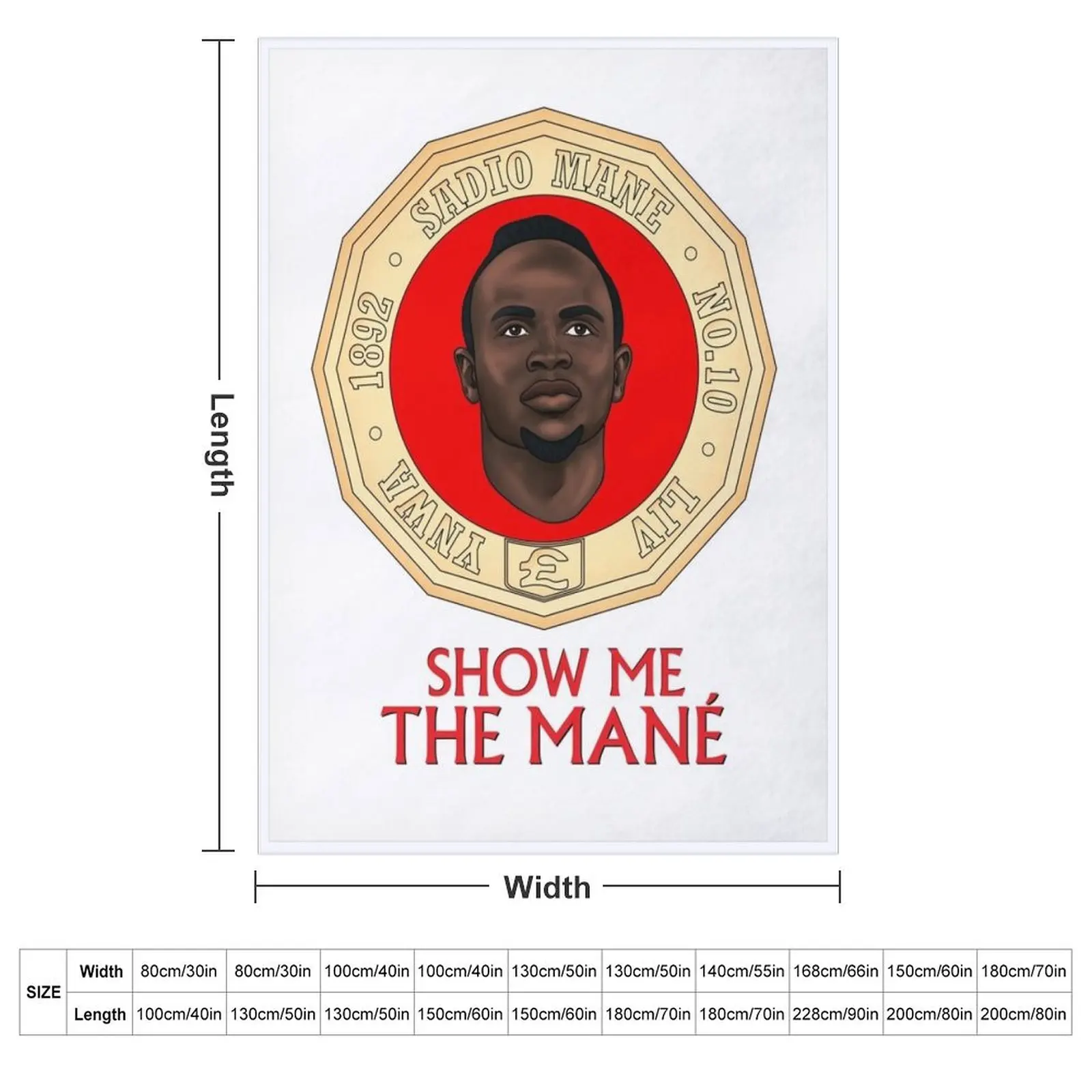 Liverpool Sadio Mane - Show Me The Mane Throw Blanket Retros Blankets Sofas Of Decoration Blankets