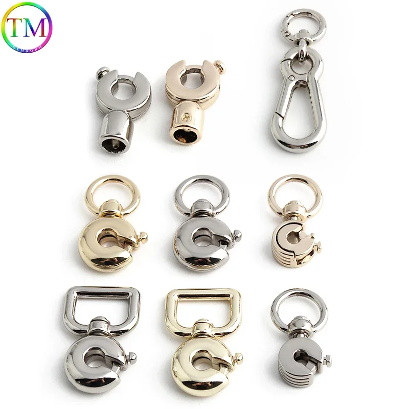 

5-30PCS 13/17MM Openable Metal Cap Snap Hooks For DIY Craft Bags Strap Tip End Cap Buckle Keyring Clasp Trigger Accessories