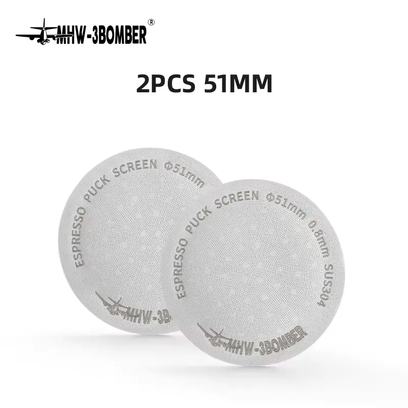 MHW-3BOMBER 51/53/58.5mm Puck Screen 0.2/0.8mm Metal Reusable Coffee Filter for Espresso Portafilter Basket Coffee Accessories - Image 13