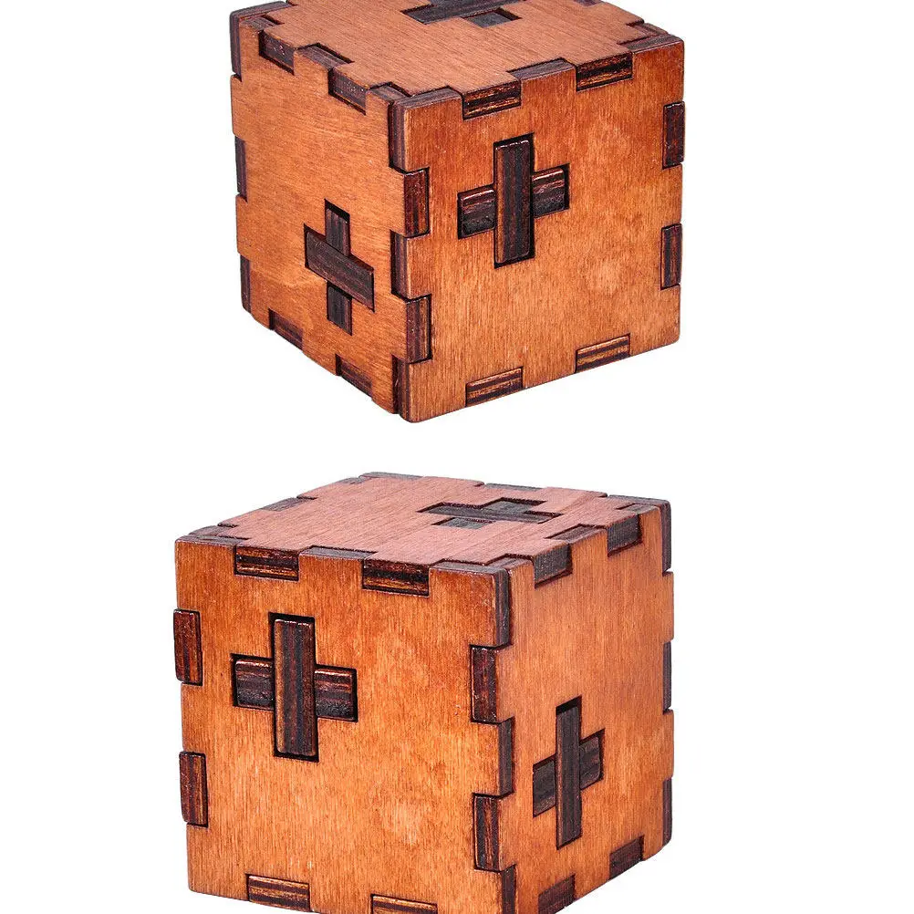 

Wooden Intellectual Kongming Luban Assemble Cube for Adults Home DIY Party Relaxation
