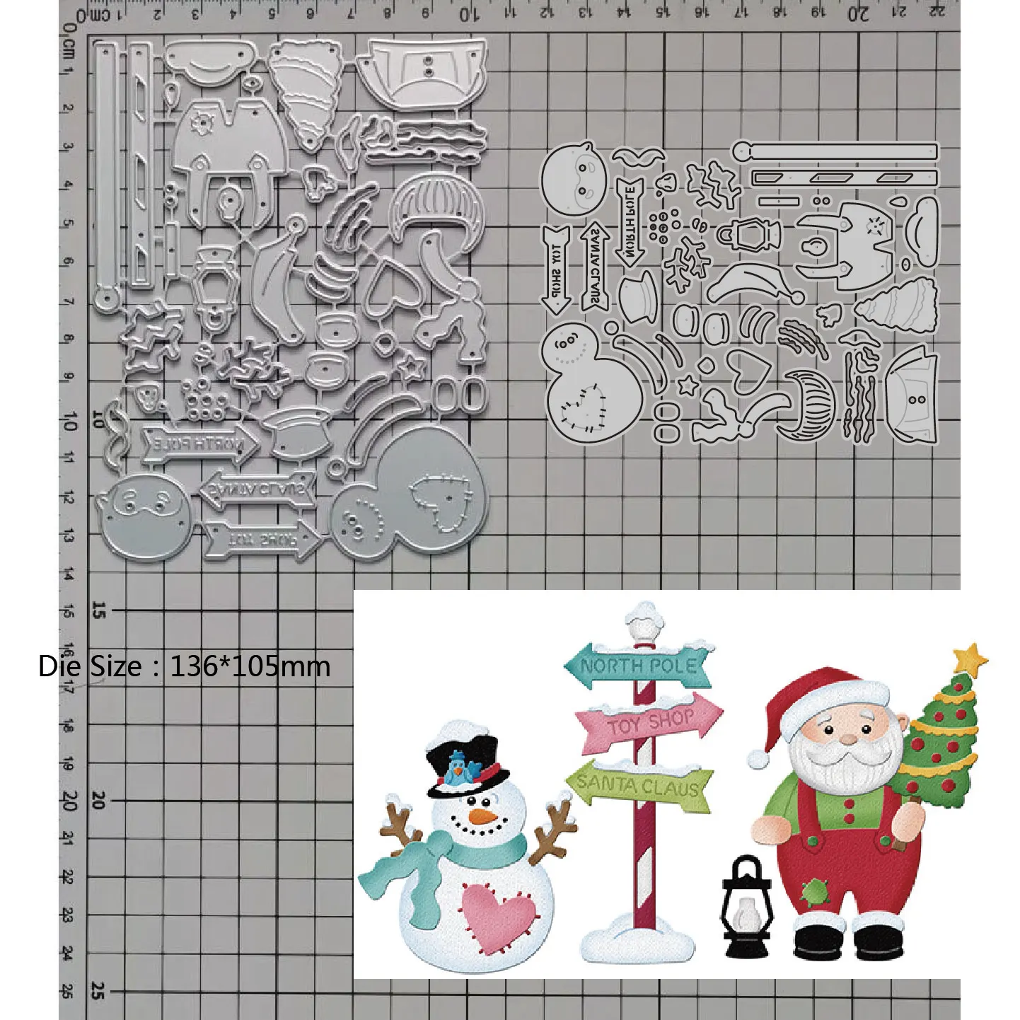 2023 New Metal Cutting Dies Santa Claus Snowman DIY Scrapbook Paper Craft Knife Mould Blade Punch Stencils Dies