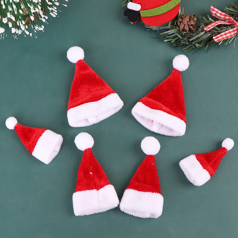 2pcs Mini Christmas Hat Knife and Fork Set Wine Bottle Christmas  Santa Claus Home Decoration Accessories