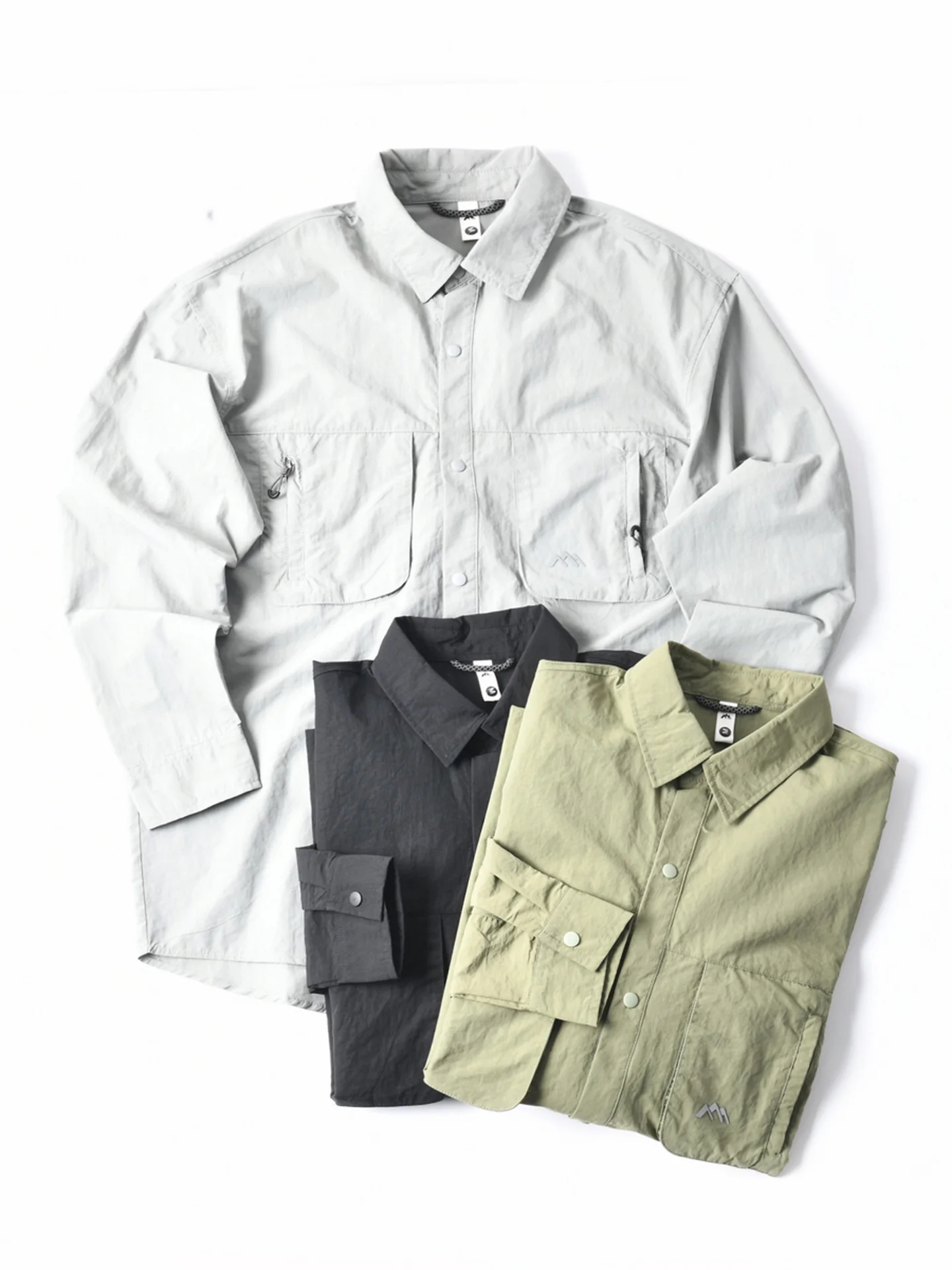 

New American Style Windproof Water-resistant Breathable Loose Casual Collar Long Sleeve Men's Shirt Spring Jacket Coat