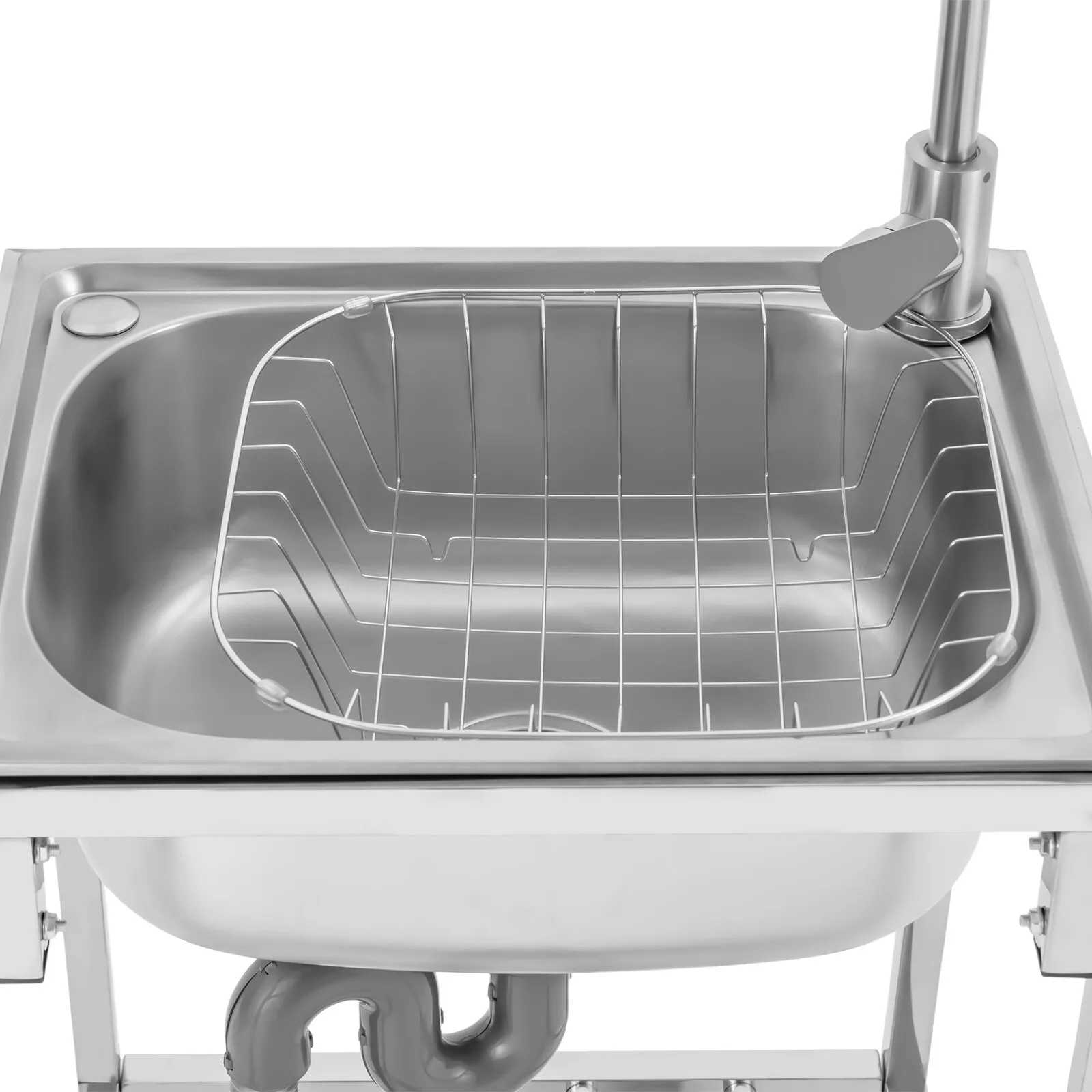 Single Basin Kitchen Sink Home Simple Laundry Sink with Faucet Ready Practical