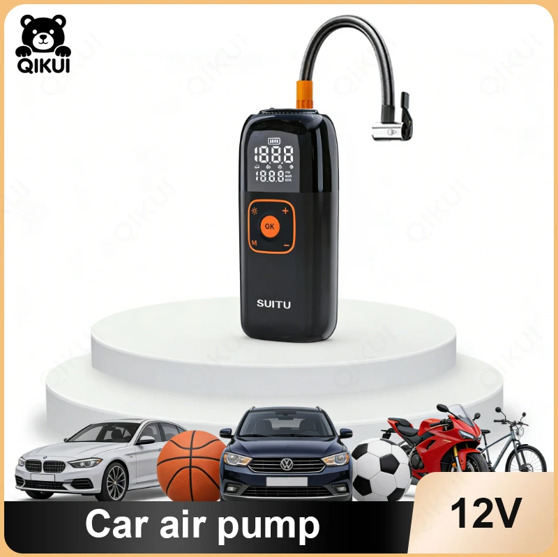 

Portable Smart 19-Bar Wireless Air Compressor Pump for Car SUV Pickup EV Motorcycle Emergency Power Supply Jump Starter with