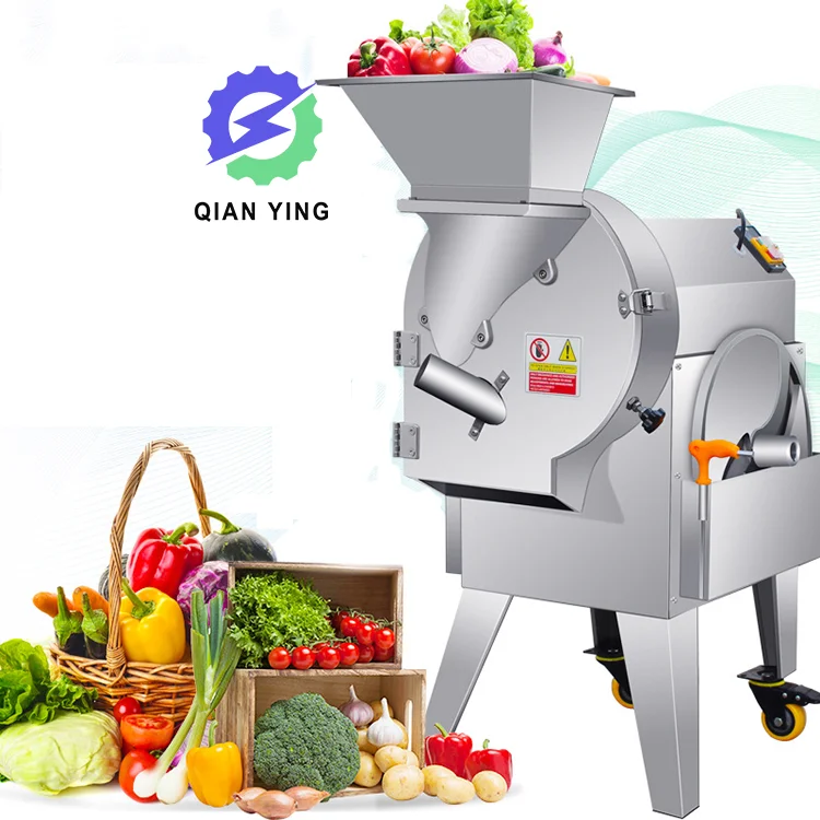 Commercial Large Capacity  Root Fruit Cutter Slicing Chopper  Ginger Potato Onion Carrot Dicing  Cube Vegetables Cutting Machine
