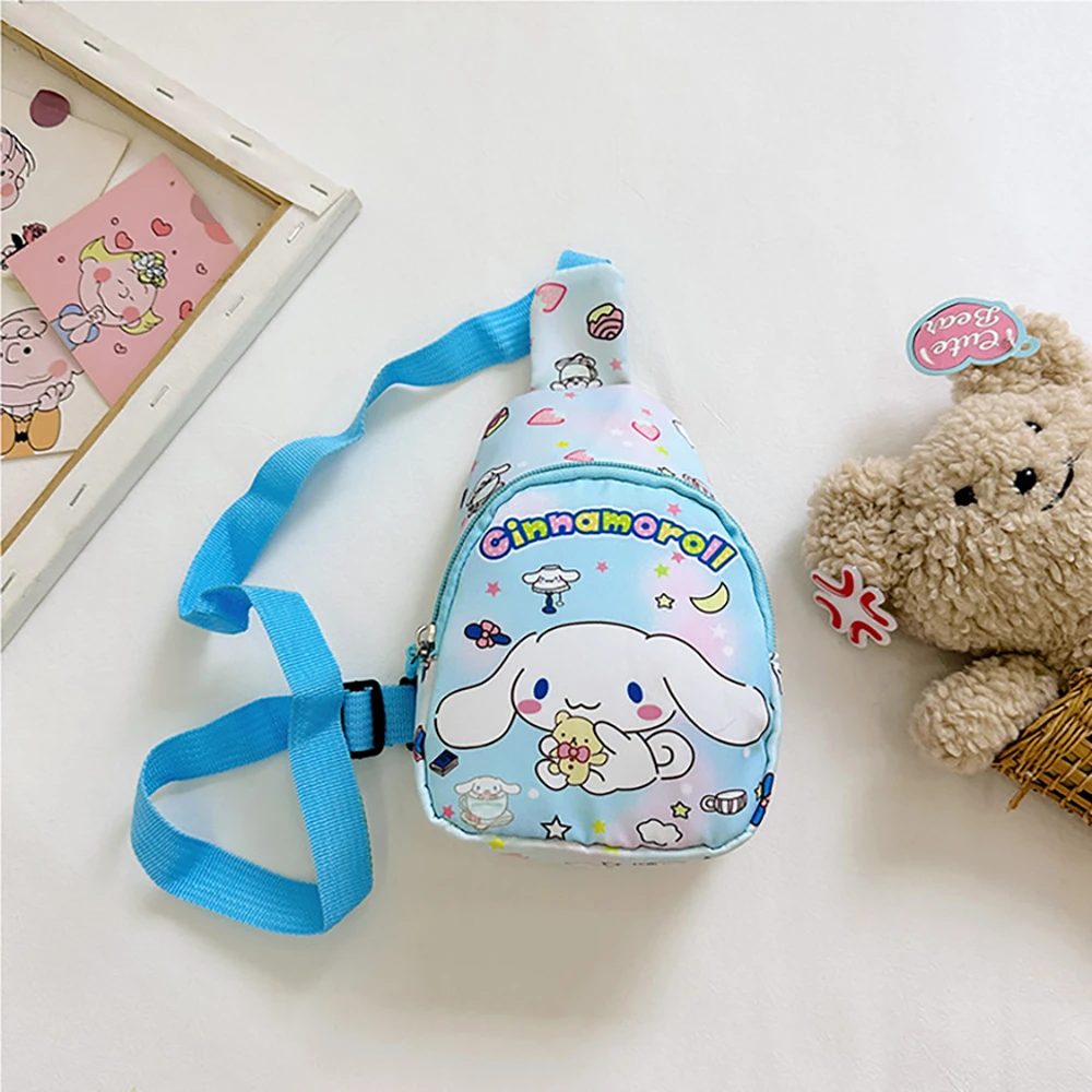 Sanrio Cartoon Shoulder Bags Melody Children\'s Chest hello kitty Bags Casual Messenger Pouch Fashion Versatile Travel Bags