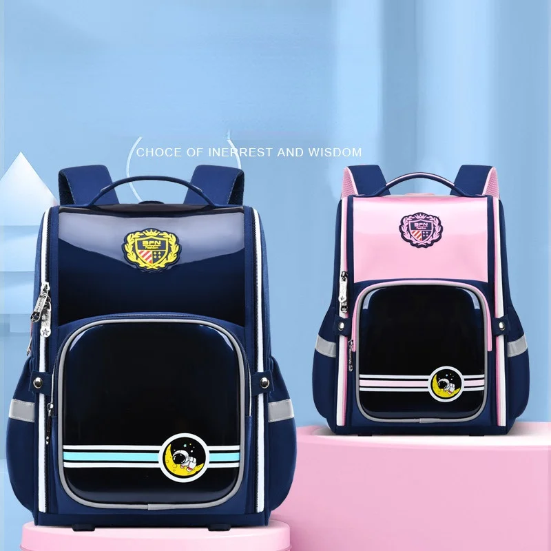 Children Students 6-12 Year Old British Style Large Capacity Schoolbags New Girl Boy Lightweight Fashion Astronaut PU Backpacks