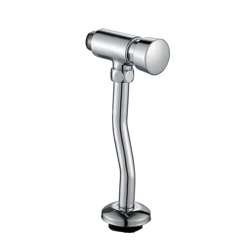 Manual Copper Urinal Flush Valve Delayed Closing Wall Mounted Urinal Flusher for Public Restroom Bathroom Plumbing Fixture