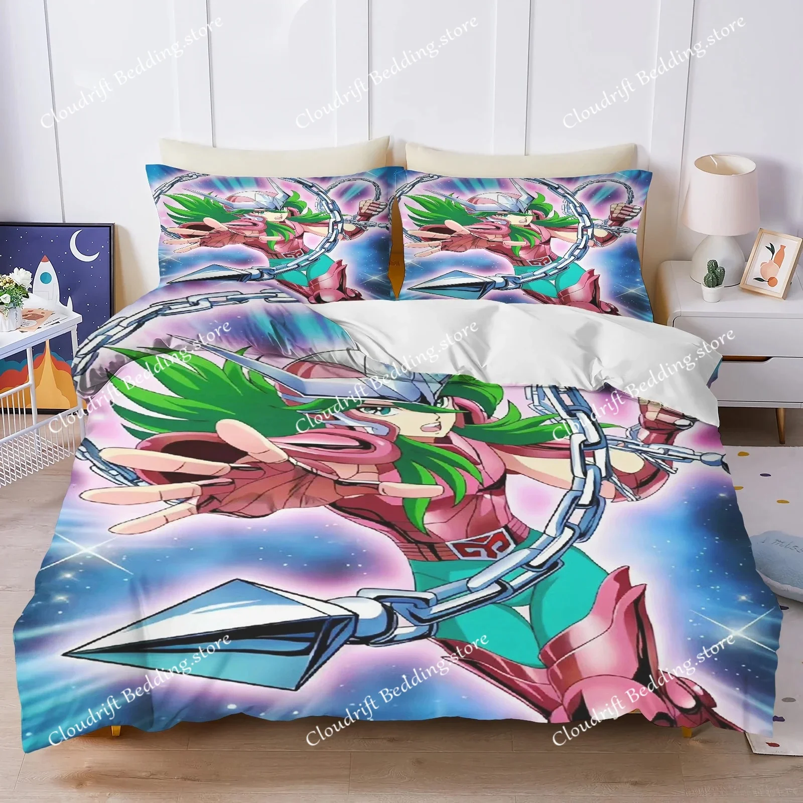 3d Print Cartoon S-Saint Seiya Bedding Sets Comforter Quilt Bed Cover Duvet Cover Pillow Case Bedroom Decoration