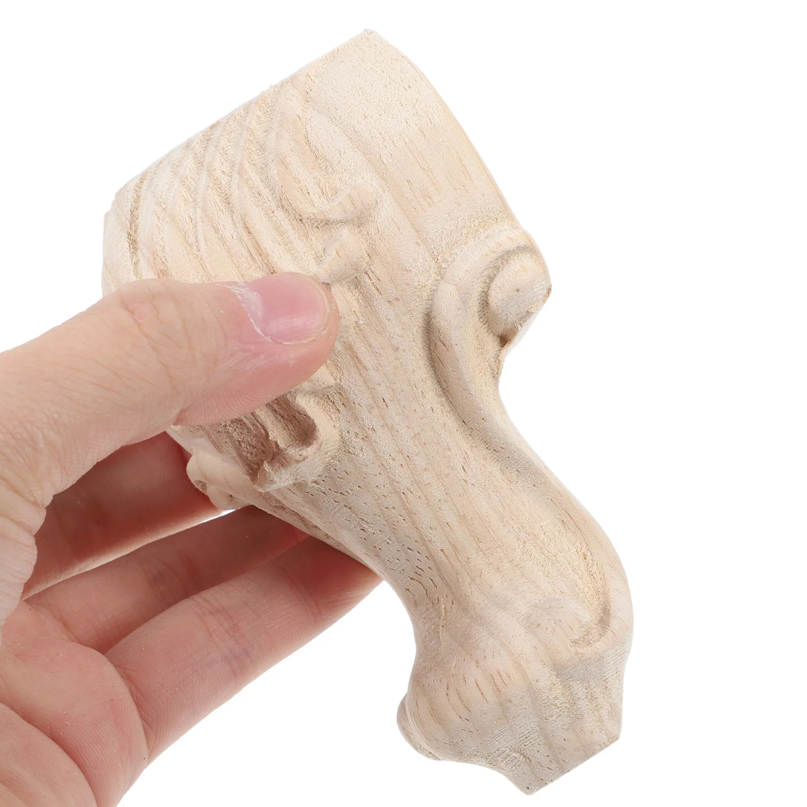 ขาเฟอร์นิเจอร์ไม้เนื้อแข็ง 4 ชิ้น ขาโซฟา ขาตู้ ขาโต๊ะเครื่องแป้ง ขาไม้ DIY สไตล์ยุโรป ขาเฟอร์นิเจอร์แกะสลัก