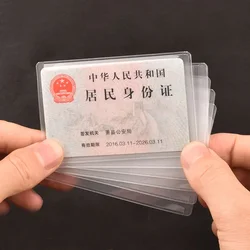 1/10 pcs Travel Bank Card Ticket Holders Waterproof Protect Bags Transparent Frosted PVC Business ID Cards Covers Holder Cases