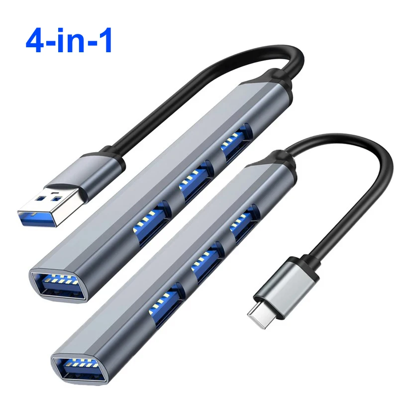 4-in-1 USB 3.0 HUB USB Hubs USB Docking Stations Type C 3.1 Multi USB Splitter OTG Adapter For Macbook Pro USB 3.0 2.0 Ports