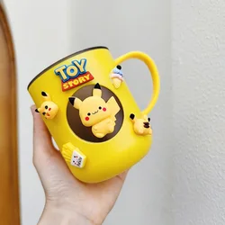 Pokemon Zahnbürste Tasse Pikachu meine Melodie Kawaii Cartoon Cinna moroll niedlichen Anime Kuromi Kunststoff Zahnpasta Toiletten artikel Tasse