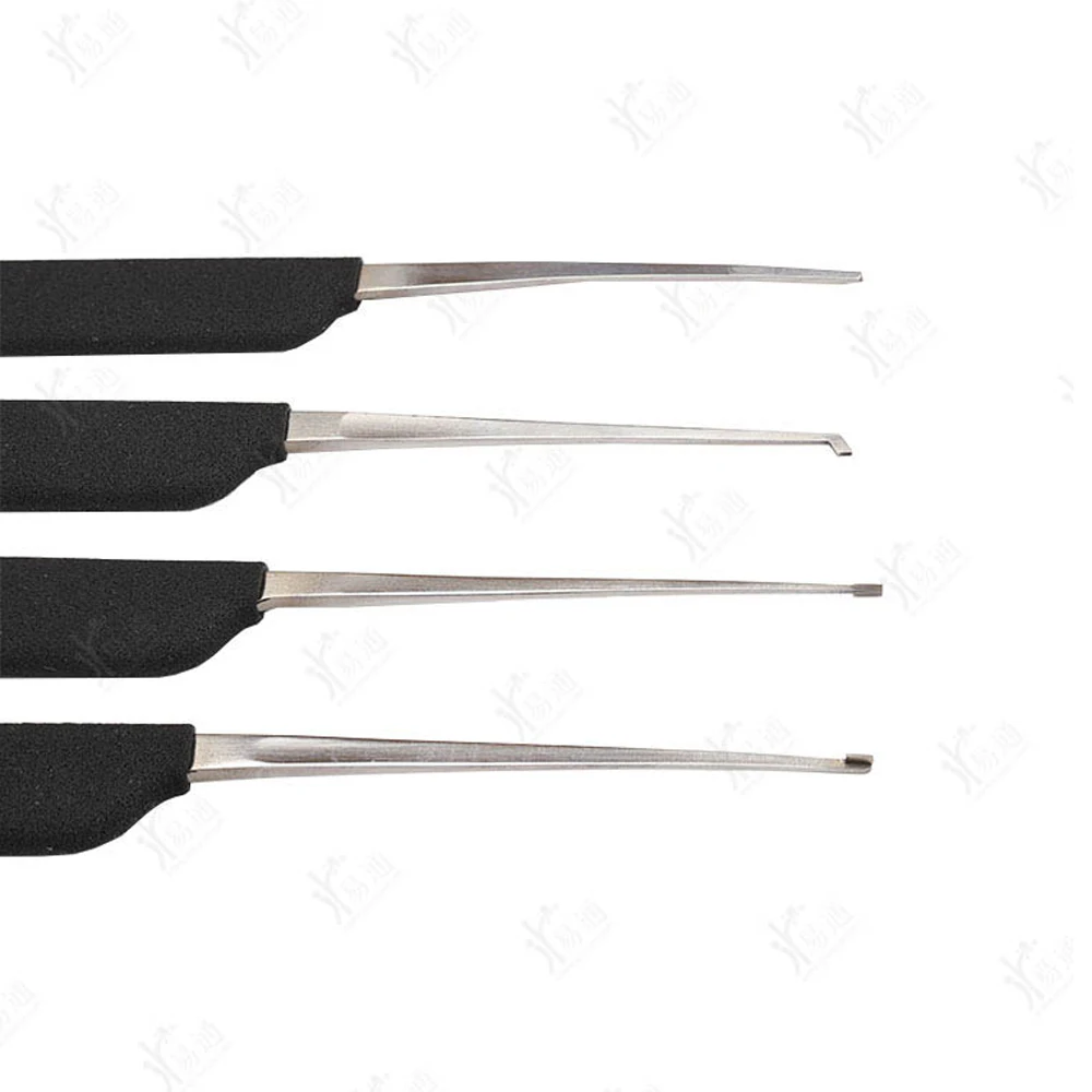 4PCS/SET HUK Black Handle Car Straight Handle Pick Needle