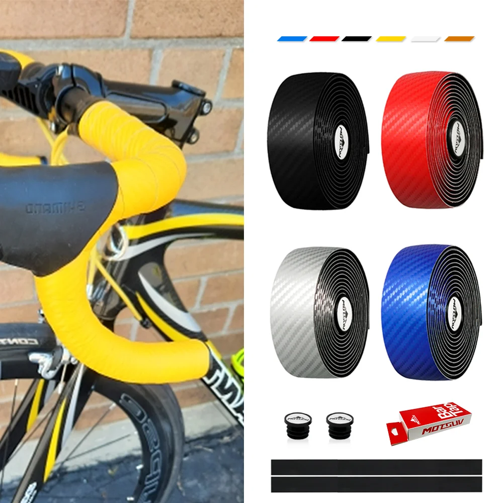 Road Bike Handlebar Tape Breathable Anti-slip,Bicycle Handlebar Tape PU+EVA Tapes Cycling Handle Bar Tape