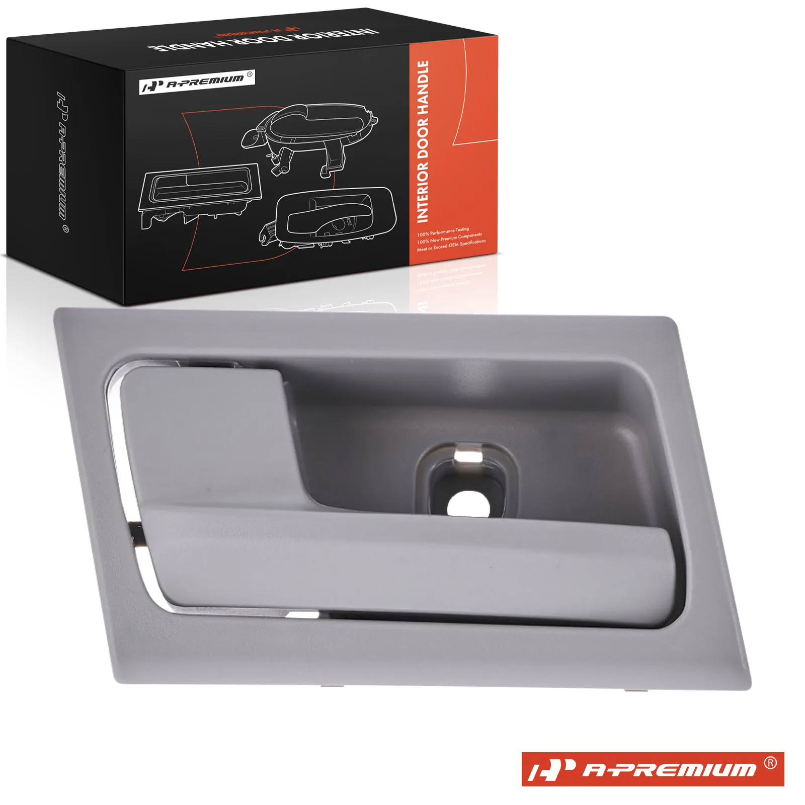 A-Premium Front or Rear Driver Side Gray Interior Door Handle for Ford Crown Victoria 2003-3011 Mercury Marauder 2003-2004