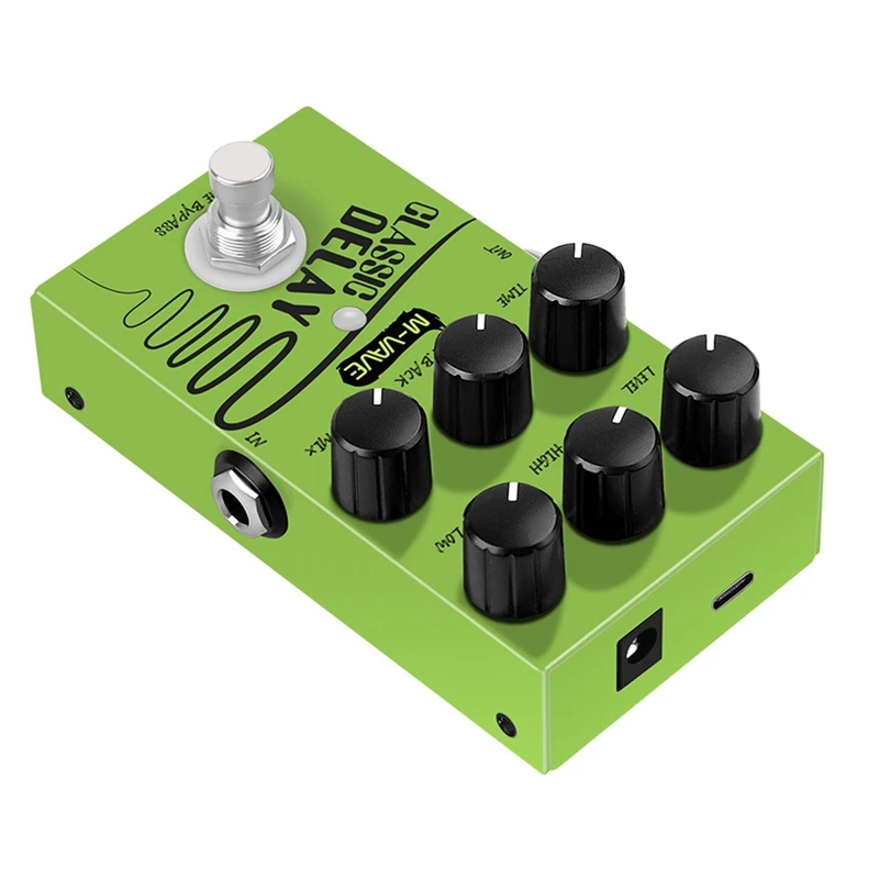 M-VAVE Classic Delay Guitar Effect Pedal, True Bypass 600Ms Delay Time Guitar Effects Pedal For Electric Guitar Bass