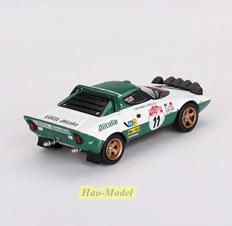 Minigt 1:64 für lancia stratos hf #11 1975 legierung metall druckguss auto modell jungen geburtstags geschenke hobby display sammlung simulation