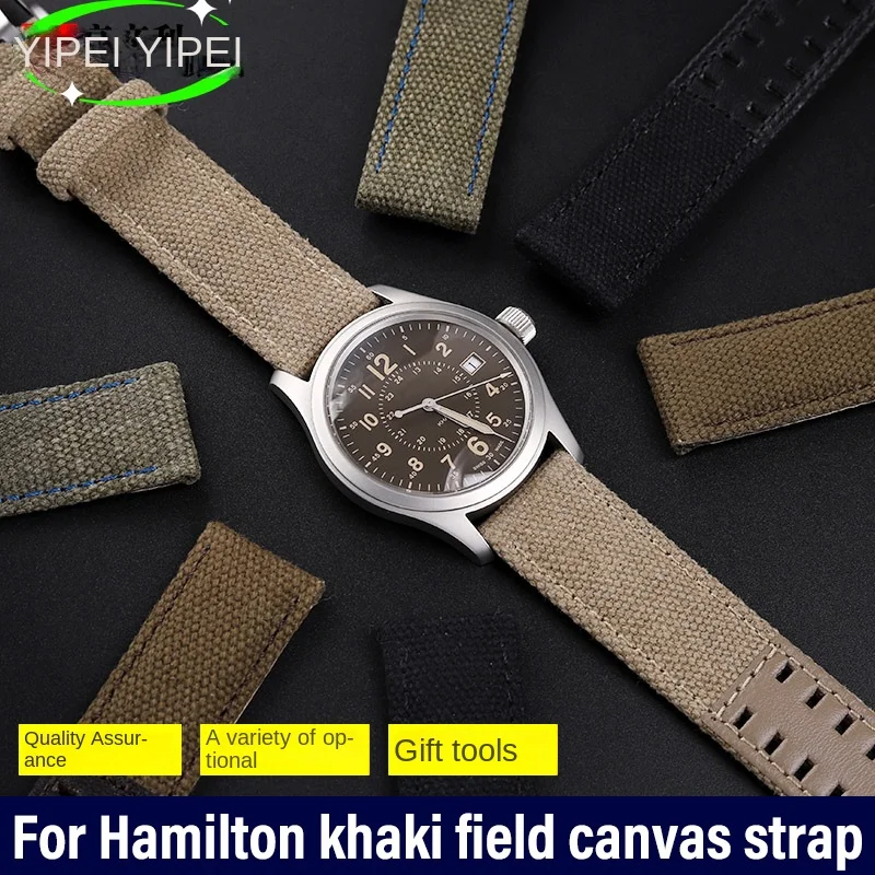 20mm 22mm For Hamilton Khaki Field Watch Band h760250/h77616533/h70605963 H68201993 Nylon Leather Strap Man bracelet with tools