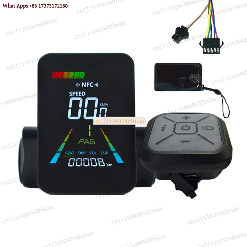 k3 Color LCD Display Meter, NFC UART Interface SM5+ 2PIN, Fits 24V-60V Electric Scooter E-Bike