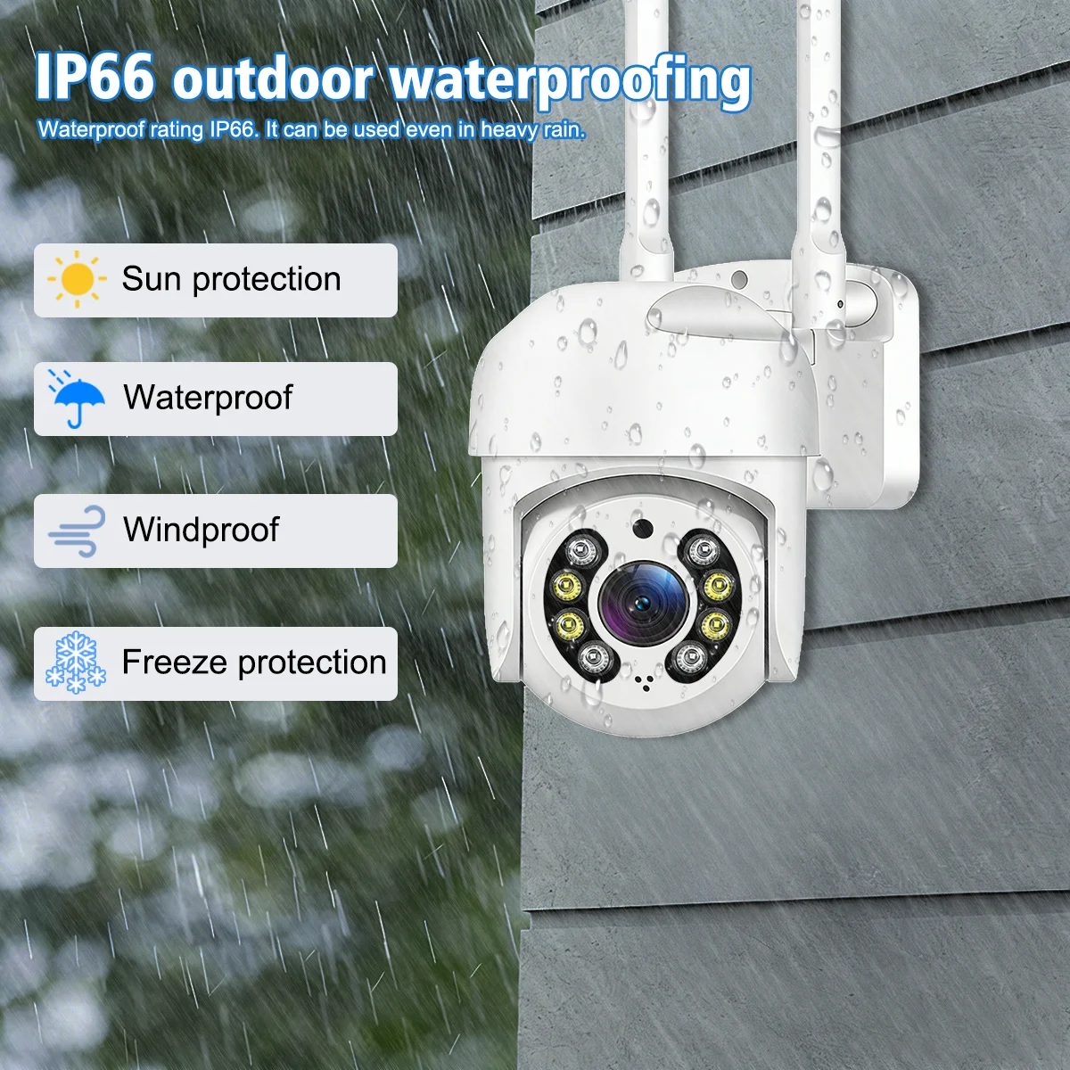 Generic 3MP Wifi IP Camera Wireless Dual Audio Color Night Vision Automatic Tracking Outdoor Home Security Monitoring System